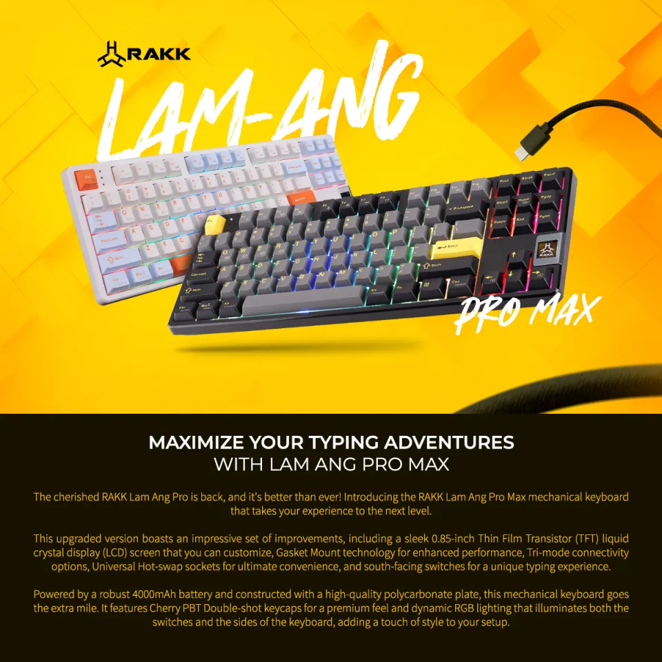 EasyPC | RAKK LAM-ANG PRO MAX Fully Keyboard / Barebone Trimode 87