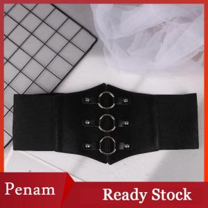 [PAM] Fashionable Gothic Corset Belt Triple Buckle With Black Studs Elastic Waspie Waistband For Punk Women Perfect For Coats
