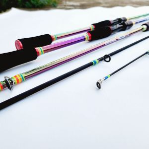 CẦN LURE ÁNH TÍM TITAN 7 MÀU NGANG VỚI ĐỨNG TAY CẦM MÚT ÊM SỨC TẢI CÁ KHỎE