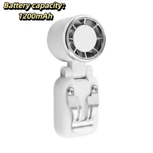 GFNIE4 Long Lasting Battery Foldable Clip On Fan Foldable Lightweight Body Turbine Wind Wheel Turbine Small Fan Compact Shape Simple Control Keys Mini Cooling Fan Outdoor Use