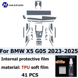 kkmf For BMW X5 G05 2023-2025 Automotive interior center console protection sticker LCD display matte TPU film refit 3T7R1