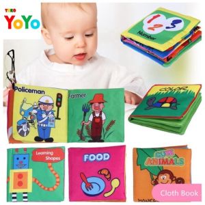 Buku Bantal Bayi Bahan Kain dan Mainan Edukasi Anak Bayi Cloth Book