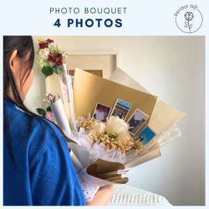 Photo Flower Bouquet - Kpop Friendship Couple Love Birthday Anniversary Corporate Event Gift