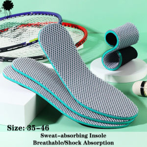 ของแผ่นรองเท้ากีฬา พื้นรองเท้ากีฬาผู้ชายและผู้หญิงระบาย อากาศดูดซับเหงื่อและดับกลิ่นเบาะบาสเก็ตบอลหนา หน้าแผ่นรองส้น เท้ากันกระแทกด้านล่าง นุ่มสบายและนุ่มพิเศษ