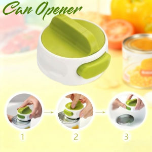Manual Can Opener Portable Rotating Stainless Steel Lid Effortless Jar Opener Tool Kitchen Gadgets