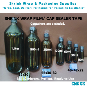 200pcs Shrink Wrap Plastic Packaging Shrinkable Plastic Sealer Cap for Glass Amber Bottle