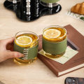 French planetary glass water cup set home coffee cup light luxury high-end exquisite afternoon tea cup. 