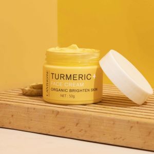 [LANTHOM Turmeric Brightening Cream]Freckle Removing Acne Marks｜Deep Moisturizing Anti-Aging｜Natural Organic Ingredients｜Brightening and Dull｜Shrink Pores｜Sensitive Skin Applicable｜