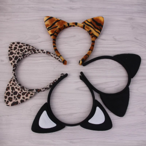 Festival Performance Headband Tiger Leopard for Cat Cartoon Leopard Kindergarten Dance Party for Cat Ears Hoop