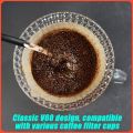100PCS V60 Coffee Filter Paper No Bleach Drip Coffee Maker Filter With Anti Dust Storage Box. 