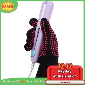 BAREN 1 cái mới hai mặt tóc ép tóc Perm uốn tóc chịu nhiệt ngón tay Găng tay tóc Salon công cụ tạo kiểu tóc nhiệt găng tay