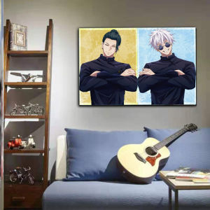 STIKER DINDING ANIME JUJUTSU KAISEN GOJO AND GETO WALL STIKER STICKER DINDING WALLSTICKER DEKORASI KAMAR ANAK COWOK CEWEK vincess