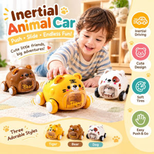 Cute Animal Launcher Car Toy kids Catapult Race Car Set Parent-Child VehicleFun Educational Novelty Ejection Toy for Boys Toddlers