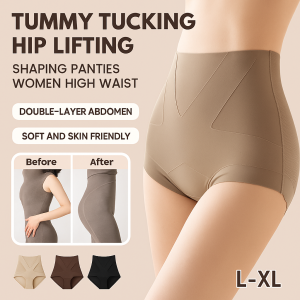 Crossover Tummy Tuck Pants High-waisted Womens Panties Buttock Lifting and Shaping Effective Slimming