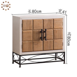 Dining cabinet r wall facing living room wooden decorative cabinet storage cabinet high-end multi-layer solid wood high cabinet