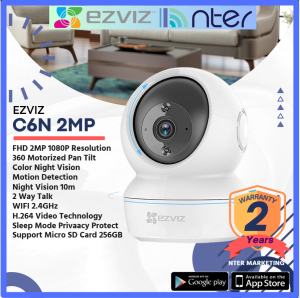 Ezviz CCTV Camera PT Wireless Indoor 2MP 2 Megapixel Wi-Fi Wifi Night Vision Smart Tracking Two Way Talk MicroSD C6N 2MP