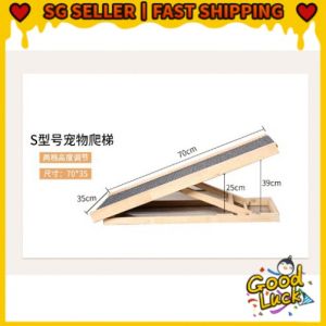 [Good  Store] Dog rampSG stock/24-hour shippingDog Stairs Slopes Climbing Ladders Dogs Cats Barrier-Free Bed Senior Ramp Steps Foldable A-0014 3423446009