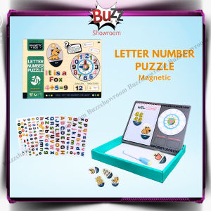 Letter Number Puzzle Magnetic Mainan Edukasi Anak Box Belajar