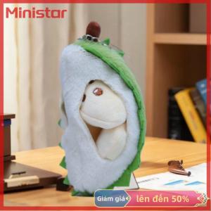 Ministar 1Pc Cute Fruit Durian Pendant Plush Toy Schoolbag Pendant Doll Keychain Car Keychain Pendant Couple Keychain Gift
