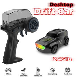 Ready Stock 1/64 Mini RC Car 4WD Proportional Throttle Steering Remote Control Drift Car Desktop Racing Car Kid Toy