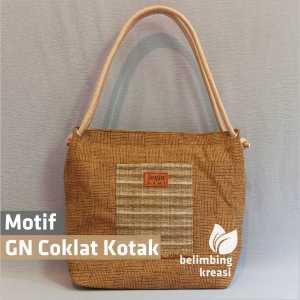 Tas totebag wanita cewek perempuan ibu ibu untuk kuliah kerja kantor sekolah laptop bahan kain tebal resleting model korean style tali sumbu simpel TSG TKS