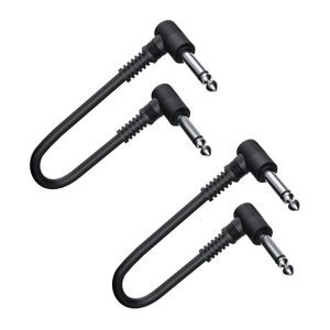 Guitar Effects Cables 11.8Inch Right Angle Instrument Connectors Cord For Effects Pedals Pedalboards