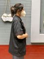 Áo Bếp/ Áo Đồng Phục Đầu Bếp ngắn tay màu đen phối viền đỏ - vải kaki dày dặn. 