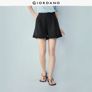 Giordano Women Ruffle edge high waist shorts Free Shipping 05406306