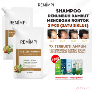 [ISI 2 PCS] REMIMPI Hair Loss Treatment Shampoo Penumbuh Rambut Botak & Mencegah Rambut Rontok Original BPOM Menebalkan Rambut Tipis Perawatan Rambut Rontok Parah Mencegah Rambut Rontok