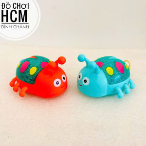 [RÚT CÓT LÀ CHẠY - SÁNG ĐÈN] Đồ chơi Bọ rùa chạy bằng cót dây phát sáng dễ thương cho bé chơi trên sàn kéo cót 2226
