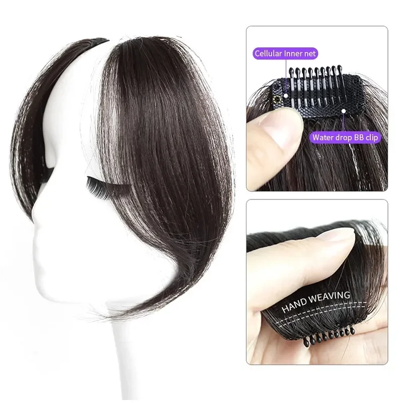 Synthetic Short Bangs Two Side Fringe Black Brown Natural Hair