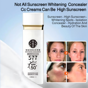 4-in-1 Sunscreen Whitening Concealer CC Cream Repair Acne Marks Waterproof Sunscreen SPF 50+