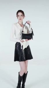 Mumu M416 Japanese Mini Cool Women Shoulder Bag Leather Motorcyle Bags For Woman