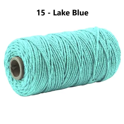 2mm x 90m Benang Kait Cotton Rope Yarn Macrame Rope Kait Beg Crochet & Knitting Bag Accessories DIY Handmade 色棉线绳彩