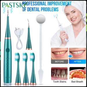 Electric Teeth Cleaner Ultrasonic Tooth Cleaner Tartar Ultrasonic Electric Toothbrush Rechargeable IPX6 Waterproof Teeth Whiten Tartar Remover for Adult
