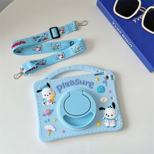 Softcase With Pencil Slot Rotate Cover IPad 5th 6th 9.7 IPad Gen 7 8 9 10.2 IPad 10 2022 Case Pro 11 Air 4 5 Soft Case Kesing Putar Anak Karakter Kartun Lucu Pochacco