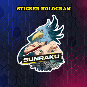 Stiker Hologram Sunraku shangri la frontier2 ukuran 8 cm
