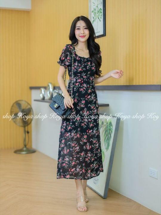 K274-6 เดรสสวยมากผ่าหน้า เริ่ดไปเล้ยค่ะ จะใส่ไปดินเนอร์ คาเฟ่ ได้หมดเลย ...