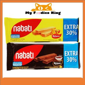 Halal 20.8g x 1pkt Nabati Cream Wafer Extra 30% [Richeese Cheese / Richoco Chocolate/ Peanut Butter] [My foodies King]
