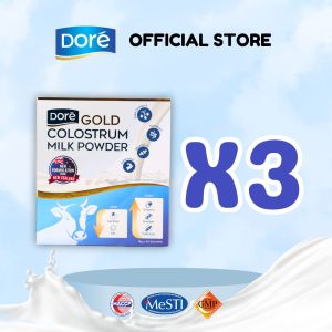【3 Packs Offer】Doré Gold Colostrum Milk Powder Forte Prebiotics Probiotics DHA Lutein Omega 3 Omega 6 dore