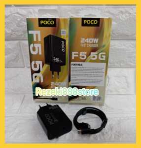 Charger for Poco F5 5G 240W Full Black Cable Type C To Type C Support Fast Charging