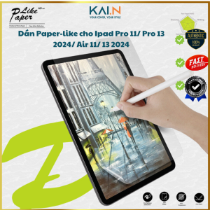 Dán màn hình Paperlike Gen 2 Chống vân tay chống chói Vẽ như trên giấy cho Ipad Pro 11/ Pro 13 2024 M4/ Air 11/ Air 13