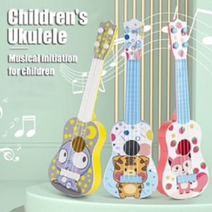 Ukulele Guitar Portable Musical Wooden Instrument Guitar 4 Strings Guitars Toy Instrument for Kids