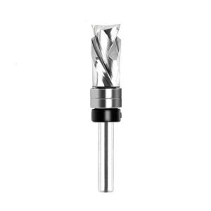 Spiraling Woodworking Router Bit Cementite Alloy Steel Flush Trim Border Efficient Chip Removal For Precise Trimming