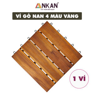 Vỉ Gỗ Lót Sàn 4 Nan Cao Cấp - Sàn Gỗ Tự Nhiên Xuất Khẩu Mỹ - Lót Ban Công Sân Vườn Nhà Tắm - Chống Nước Chống Trượt