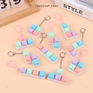 YR Finger Keyboard Fidget Toys DIY Sensory Fidget Keyring Mechanical Keyboard Toys For Kids Adults