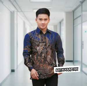 Batik Pria Modern Kemeja Batik Pria Lengan Panjang Batik Pekalongan Kemeja Kantor Pria modern mewah