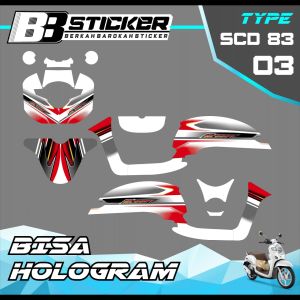 Decal Scoopy BISA HOLOGRAM Full Body Full Block Dekal New Fi 2017 2018 2019  Scd 83