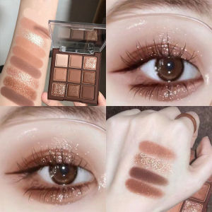 💄Orfila Eyeshadow Palette Tahan Air Eyeshadow Palet 9 Warna Glitter Matte Tahan Lama / Palet Eyeshadow Pearlescent COD