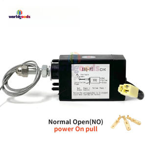XHQ-PT NC NO Types Diesel Generator Engine Flame Out Device Off Valve Stop Solenoid Power Generator Parts DC12V 24V 52m Travel